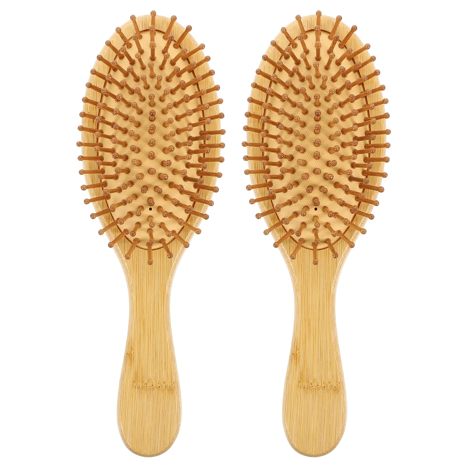 

2pcs Bamboo Scalp Massage Comb Anti-Static Wooden Hair Comb For All Hair Types Lightweight Travel Gift For Men Women