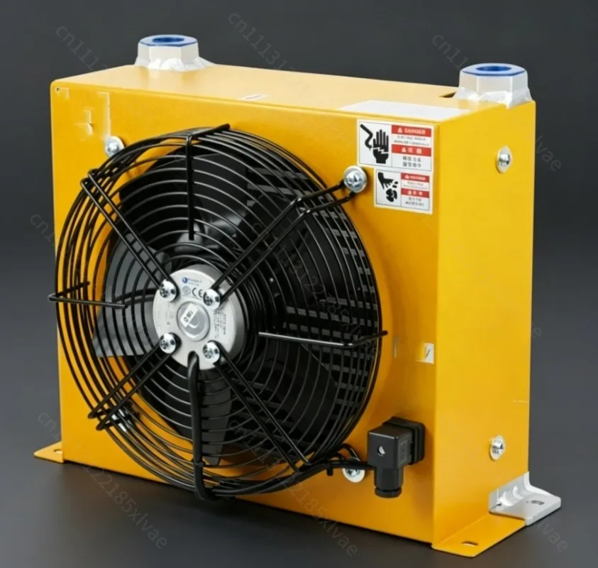 AH1470T‑CA Hydraulic Oil Air Cooler 12V 24V 220V 380V Hydraulic Radiator Cooling System for Truck Crane Fuel Tank Industrial