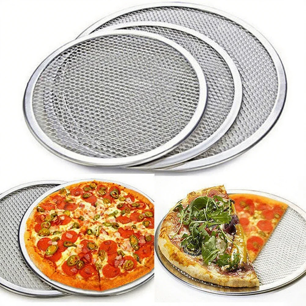 Red para parrilla de barbacoa de 8-20 pulgadas, piedra para Pizza, malla sin aluminio, bandeja para hornear Pasta, sartenes antiadherentes para Pizza