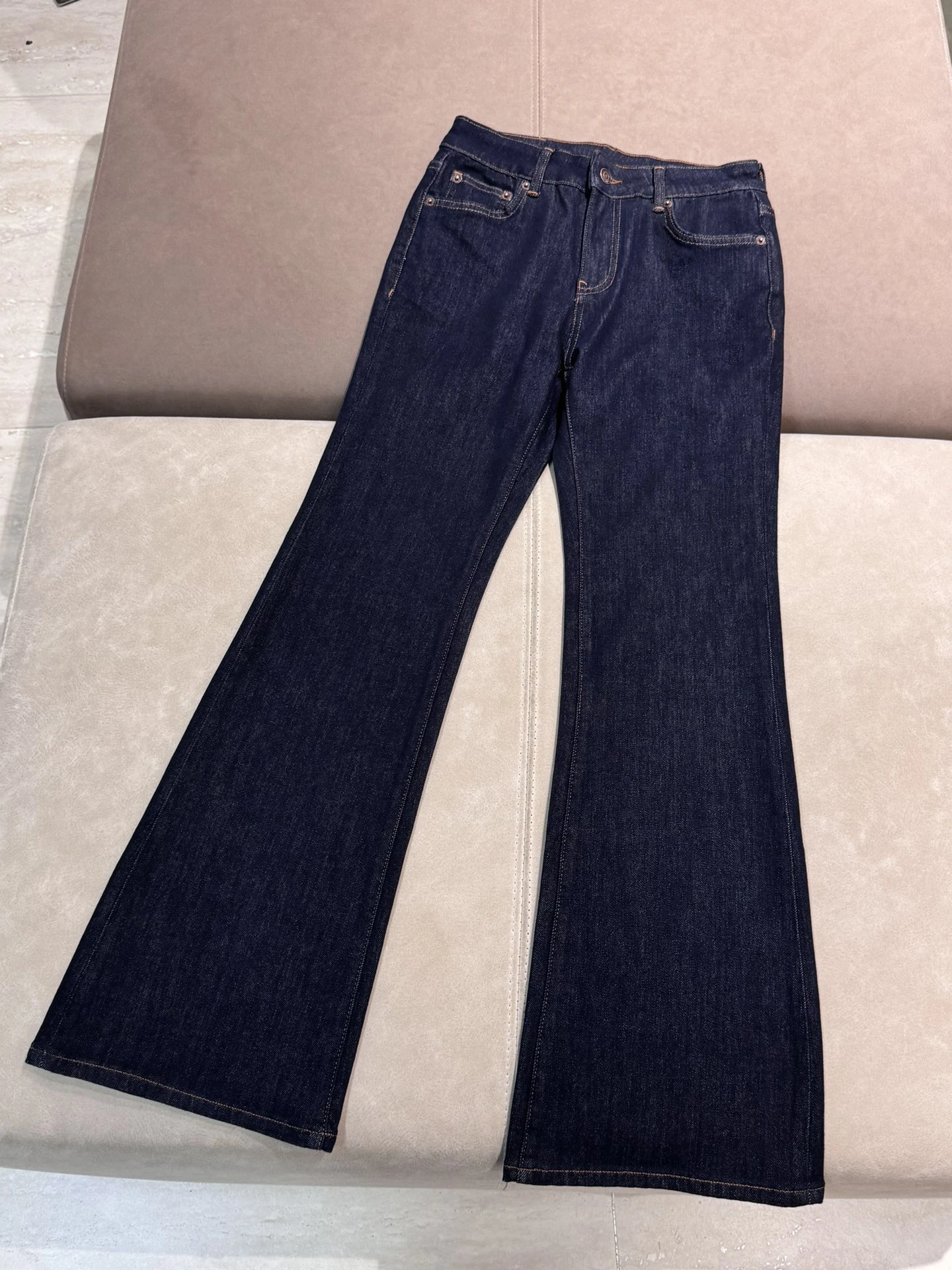 Spring Summer 2025 Women's Denim Trousers Slim-Fit Flared Stretch Jeans