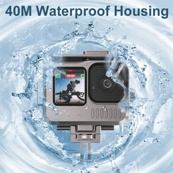 40M Aluminum Alloy Waterproof Case for GoPro Hero 11 10 9 Diving Protective Housing Underwater Cover for Go Pro 11 10 Accessory