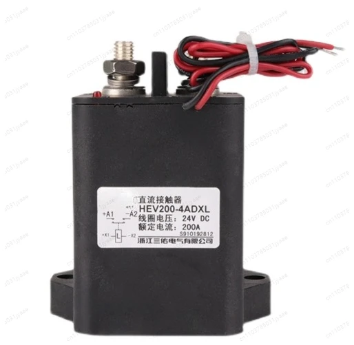 

High Voltage 450V 200A DC Contactor Power Relay HEV200-4ADXL for Electric Vehicle Photovoltaic Car Ships Battery Charging