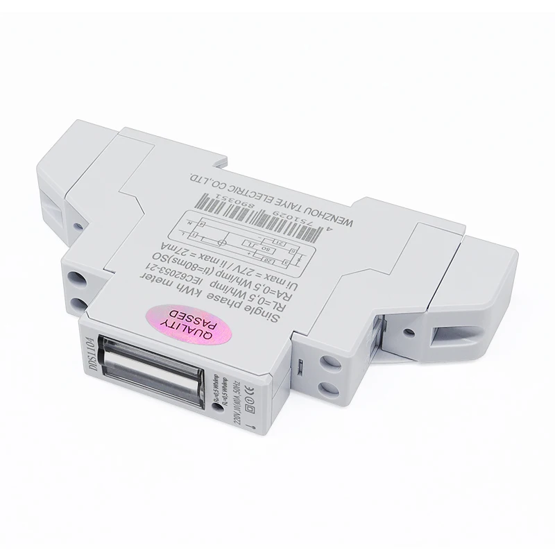 2PCS 40A 18mm AC 220V Single Phase 1P Backlight Digital Wattmeter Power Consumption Analog Energy Meter KWh LCD Electric
