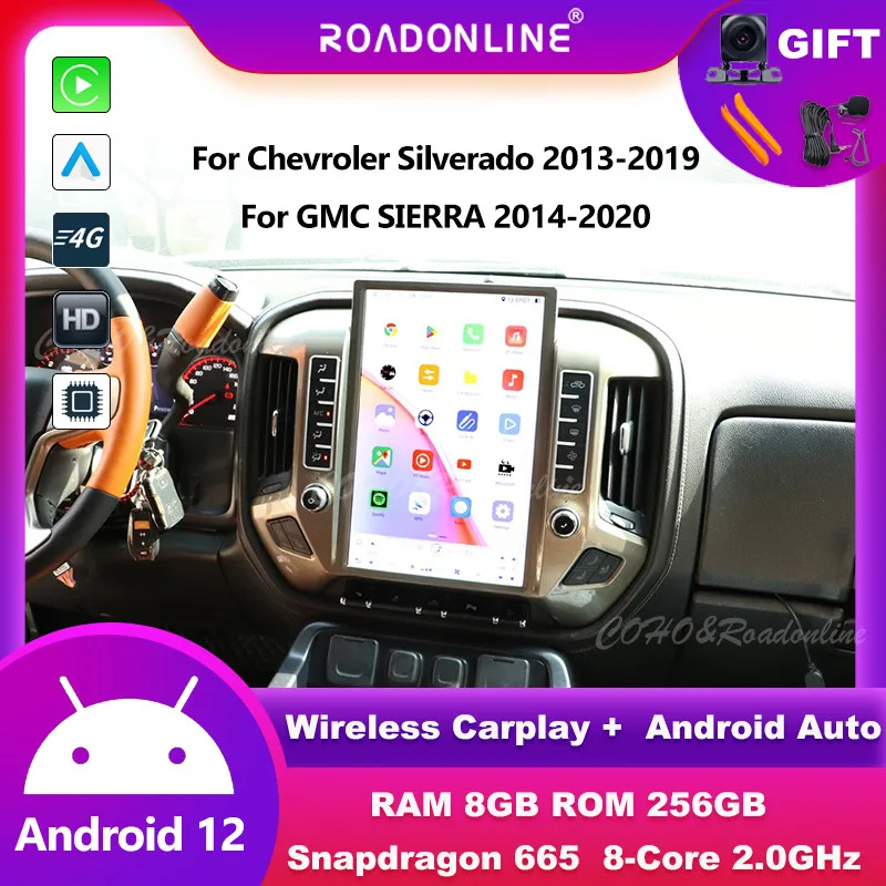 

Android audio For Chevroler silverado 2013-2019 For GMC SIERRA 2014-2020 Car Navigation CarPlay Car Radio Multimedia player