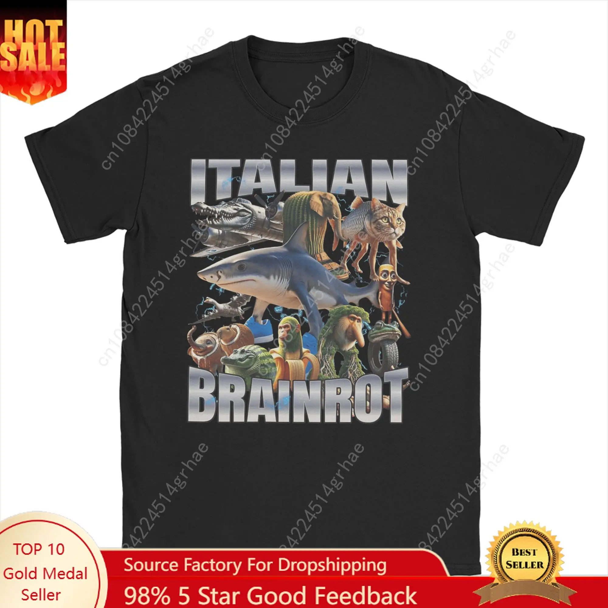 

Bombardiro Crocodilo Cotton T-Shirt For Men Summer Italian Brain Tralalero Tralala Funny T Shirts O Neck Harajuku Tee Shirt