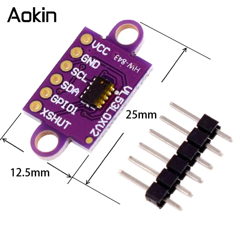VL53L0X Time-of-Flight (ToF) Laser Ranging Sensor Breakout 940nm GY-VL53L0XV2 Laser Distance Module I2C IIC 3.3V/5V for arduino