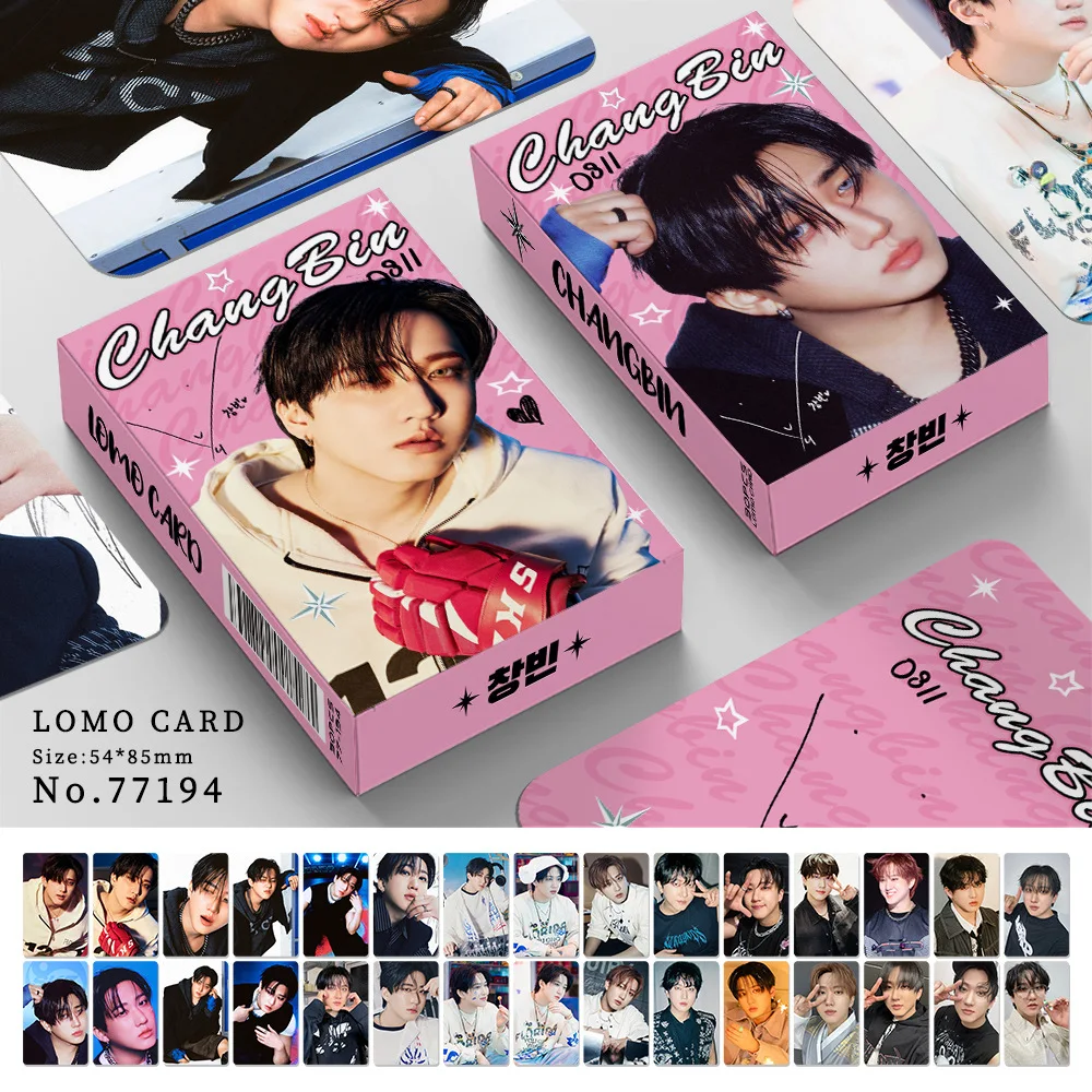 SKZOO Ready Stock STRAYKIDS 30 pezzi di carte LOMO fronte-retro Felix HAN IN Idol Biglietto d'auguri fotografico Kpop Pacchetto periferico