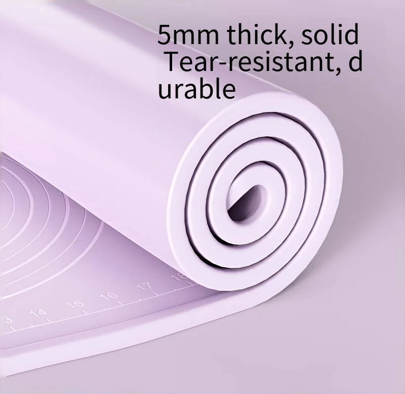 Thick Silicone Kneading Mat with Scale Non-Stick Food Grade Dough Rolling Surface Pastry Tools for Cake Making