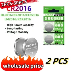 2~50PCS CR2016 Button Battery DL2016 BR2016 LM2016 Cell Coin Lithium Battery for Watch Electronic Toy Calculators