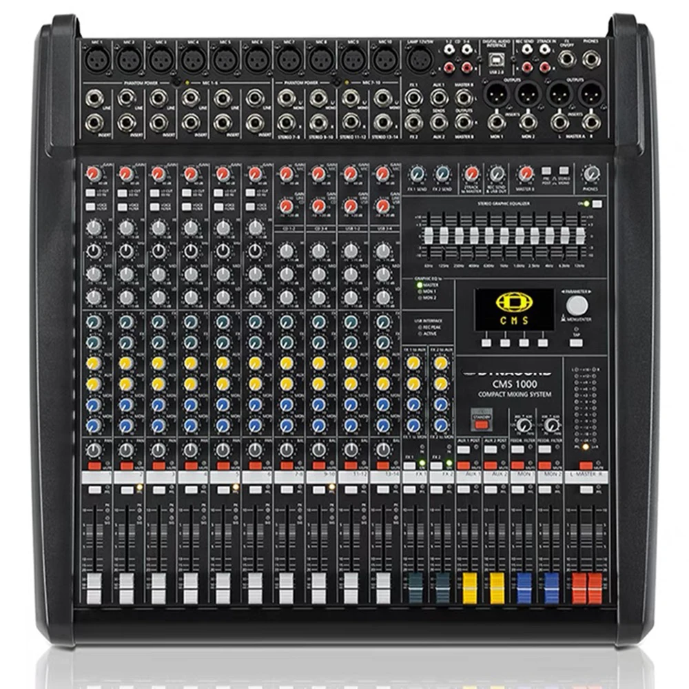 

CMS1000-3/CMS1600 Profissional Audio Mixer With Cover Sound Console Compact Mixing System Effect Processor For Performance Stage