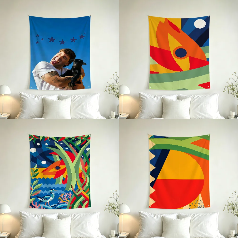 Singer Q-Quevedo EL BAIFO Flag For Room Dorm Camp Picnic Party Garage Wall Hanging Garden House Decor Banner