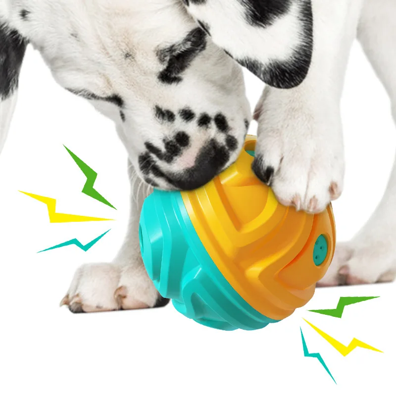 

Dog Toy Rattling Meteorite Molar Ball Play Exercise Natural Rubber Device Tooth Chew Elastic Pet Toothbrush Noise Molars Ball