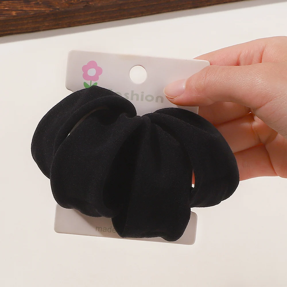 

4 Set Solid Widen Thicken Hair Band Ropes Women Ponytail Holder Hair Tie Scrunchies Rubber Bands Korea Fashion Hair Accessories