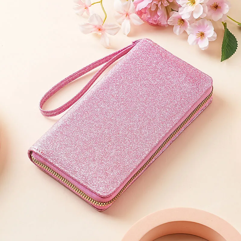 Fashionable Simple Clutch women's Long Hasp Wallet Lightweight Portable ID Card Credit Card Holder Bifold Zipper Wallet
