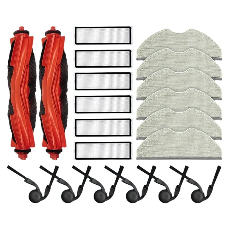 

ABWM-Main Side Brush HEPA Filter Mop Cloth For Xiaomi Robot Vacuum S40/OV81 Replacement Parts Accessories