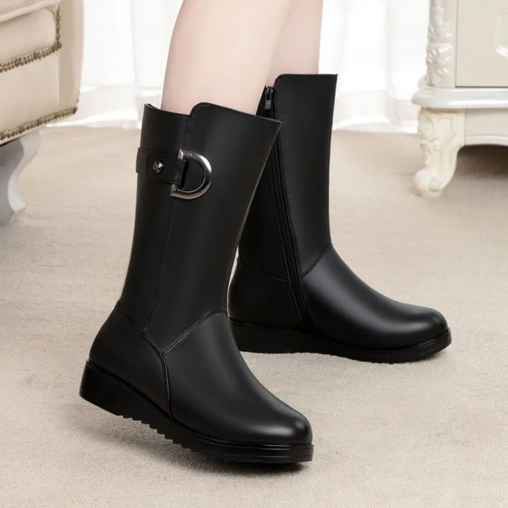 Frauen Schuhe Starke Ferse Damen Stiefel Zipper Geeignet für Frauen Punk Stil Baumwolle Schuhe Frauen Hohe Stiefel Party Schuhe botas Mujer