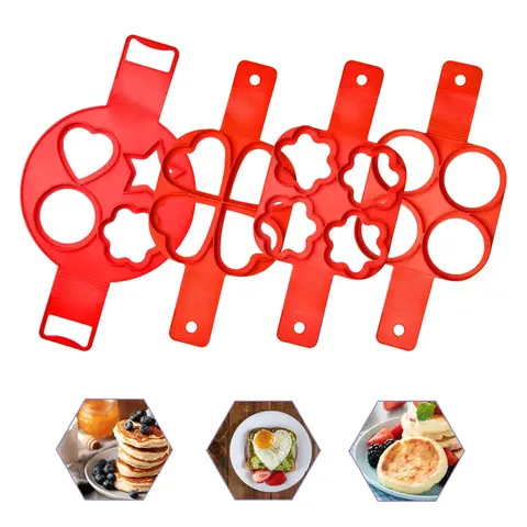 Silicone Egg Pancake Ring Multi-function Non-stick Pancake Mold Egg Pot Frying Molding for Kitchen Baking Accessories