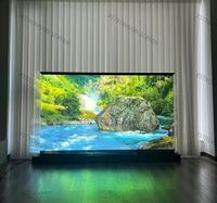 High Qualified Electric Floor Rising 4K ALR Grey Crystal Rollable Projector Screen Motorized Pull Up 4K Ambient Light 150'' inch