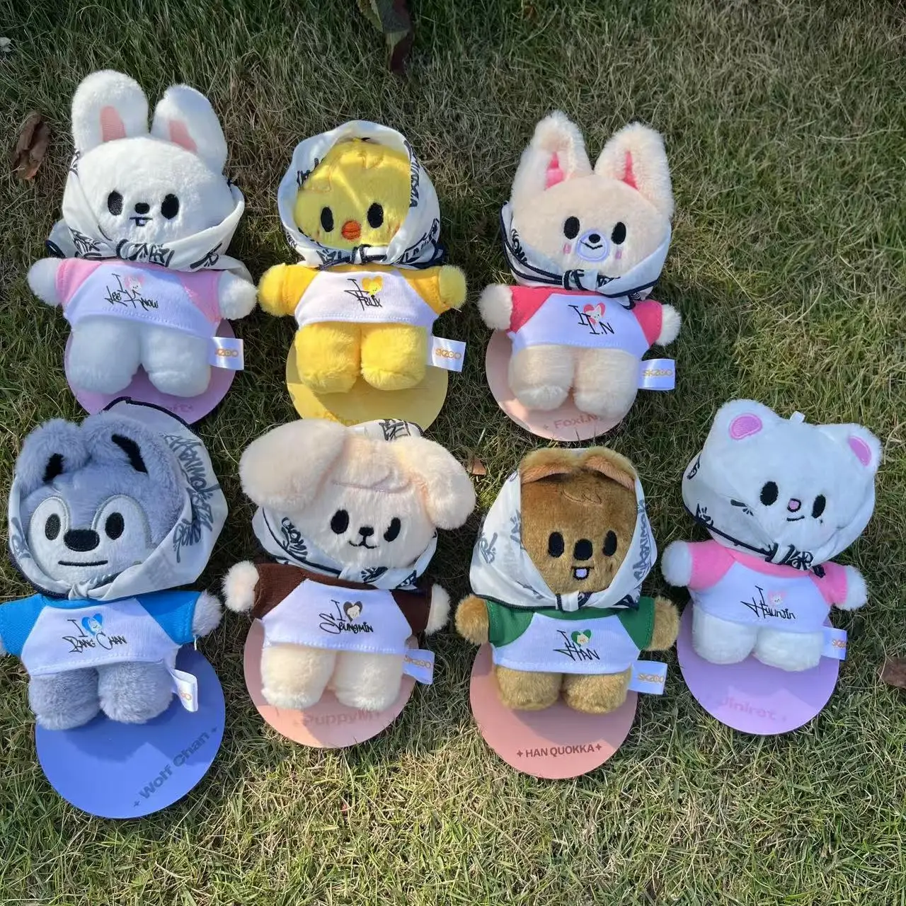 Skzoo Cartoon Stuffed Animals Plush Doll Cute Wolfchan Leebit Dwaekki Hanquokka Jiniret Bbokari Stray Kids Lovely Fans Gift Toy