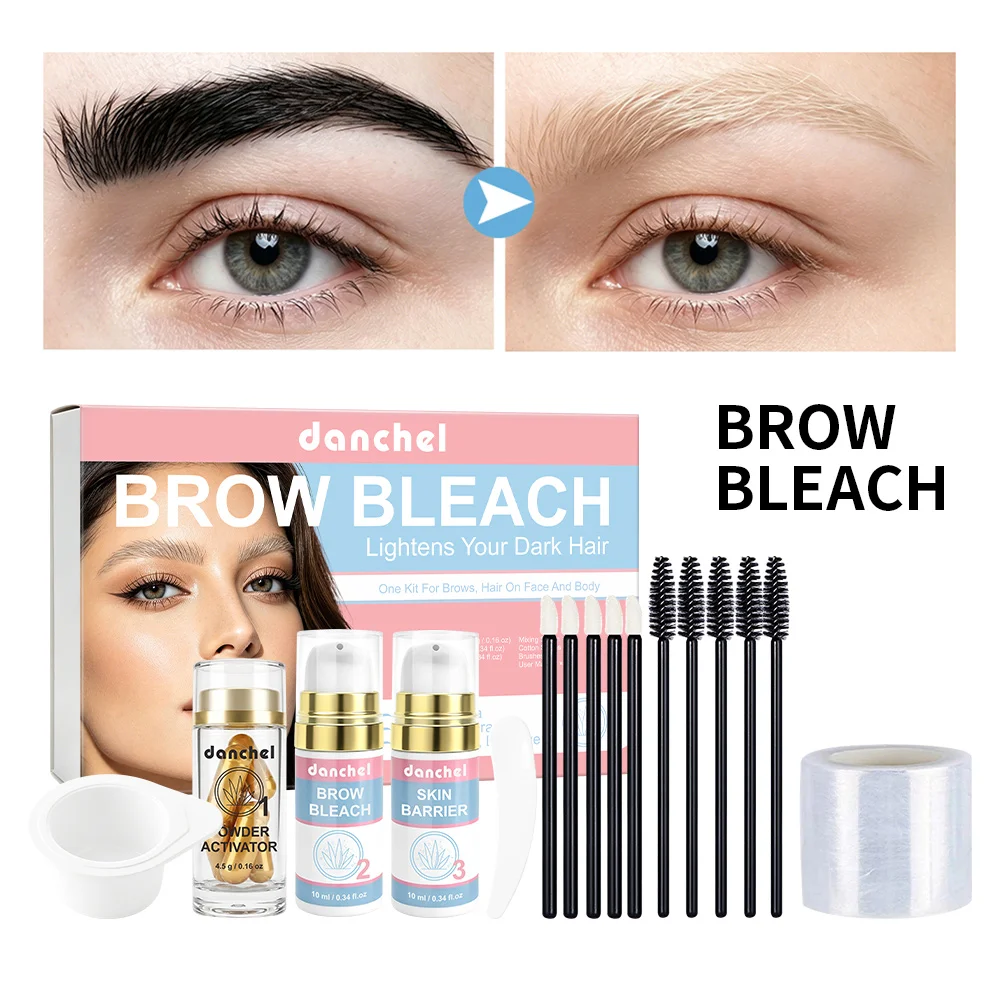 Eyebrow Bleaching Kit Gentle Brow Lightener Cream Diy Home Use Eyebrow Bleach Creates Soft Natural Light Brow Tone Makeup Tools