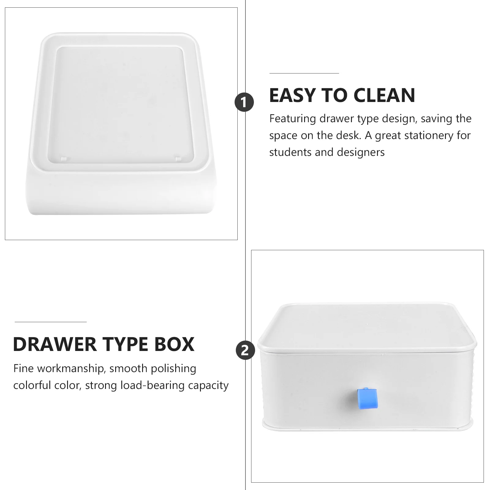 

Drawer Storage Box Case Dormitory Basket Container Home Organizer Desktop Shelf Office