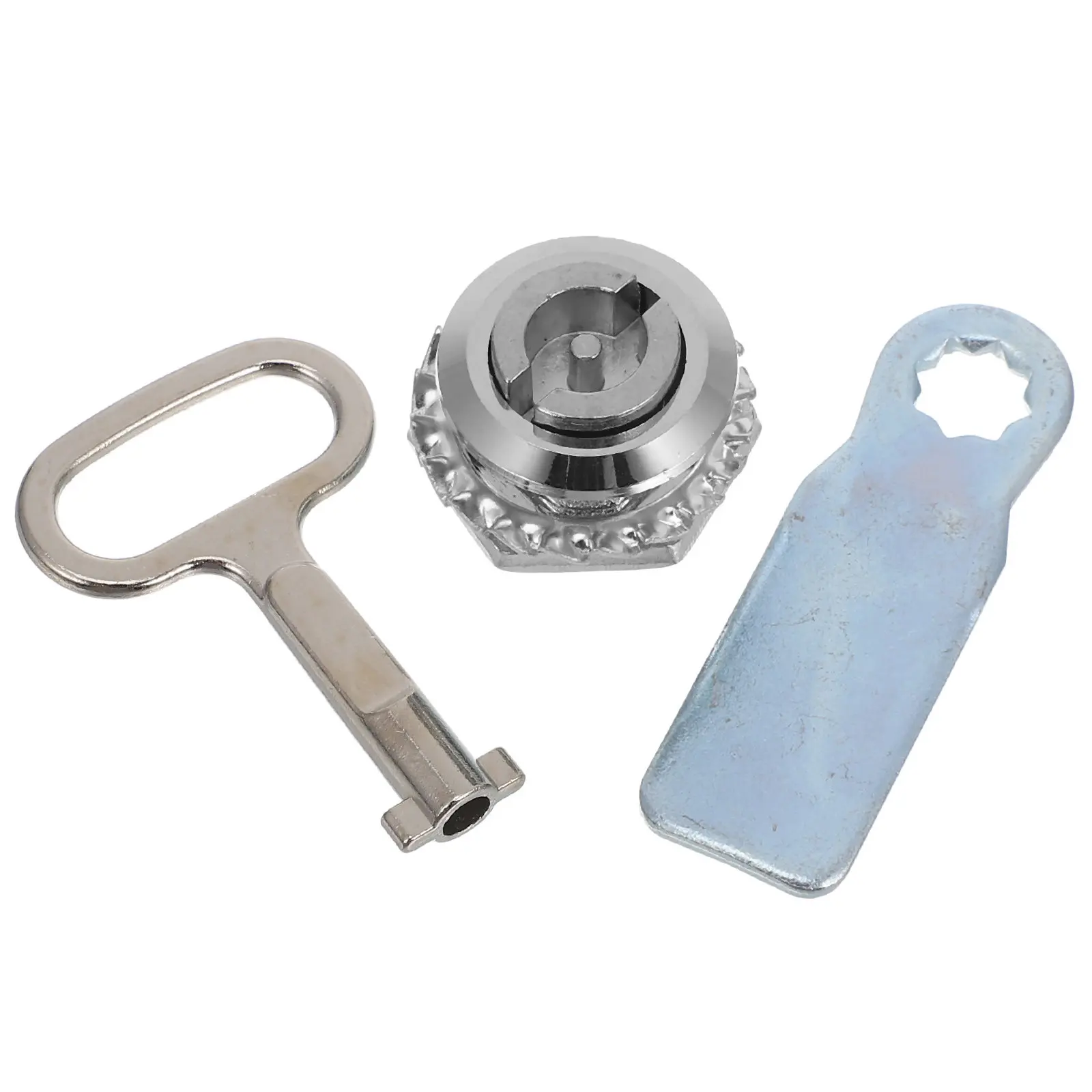 Zinc Alloy Cabinet Drawer Locks Cam Lock with Key Metal Safety Guard for Trash Bin Water Meter Box Electrical Cabinet