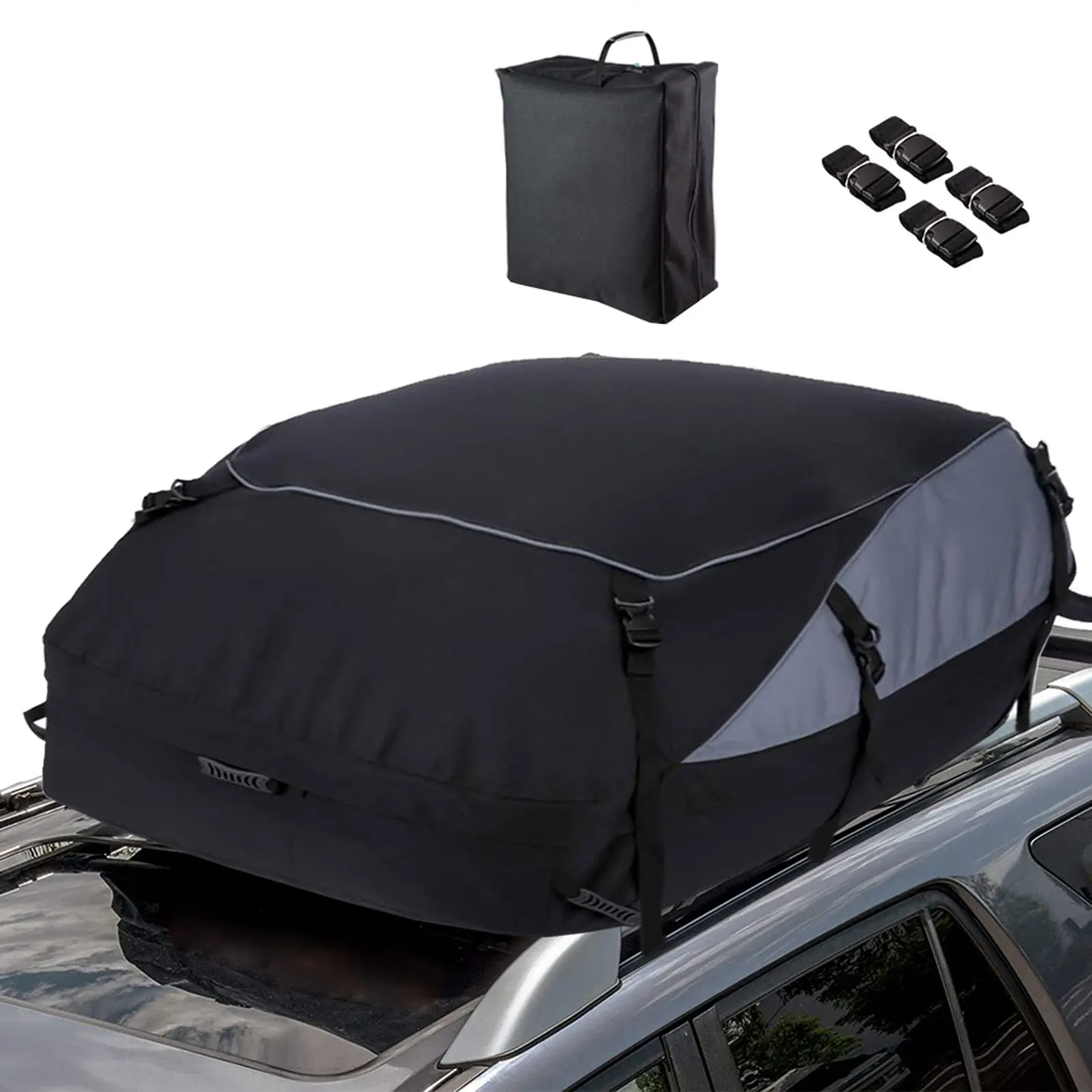 

160X110X45CM Car Cargo Roof Bag Waterproof Auto Rooftop Luggage Carrier Storage Bag 600D Oxford Car SU V Van Foldable Roofs Bags