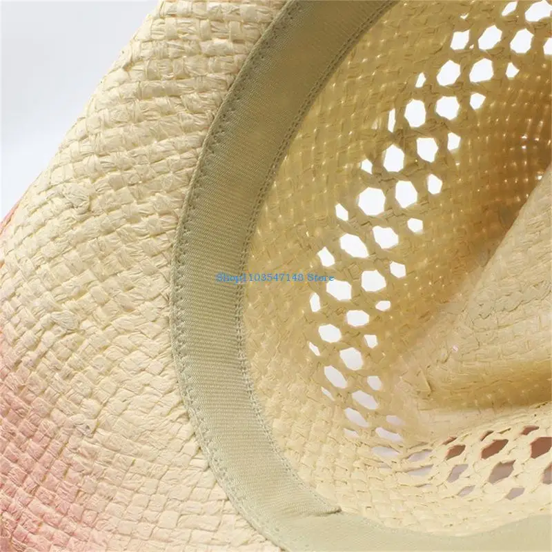 P88B قبعات رعاة البقر الغربية قبعة تنفس قبعة رعاة البقر للجنسين صور الدعائم تنوعا تسلق الجبال قبعة اليدوية راعية البقر قبعة #5