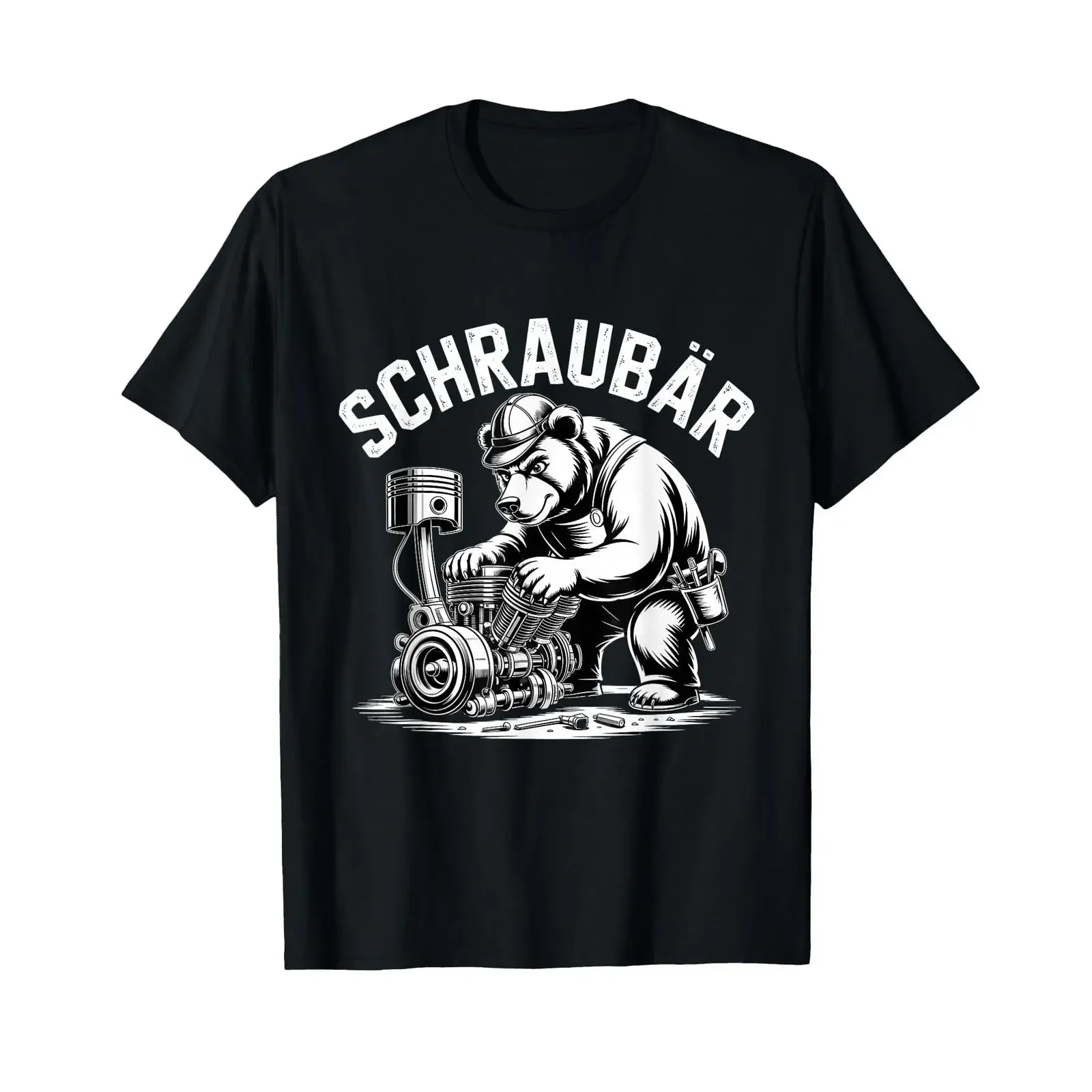 Футболка Schraubär Automotive Mechatronics Technician Car Mechanic, винтажная, с эффектом потертости, с принтом, удобная дизайнерская одежда для мужчин.