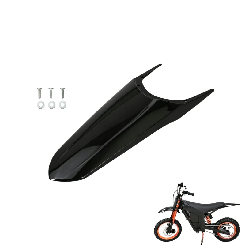 M76E Elektro-Dirtbike-Hinterradschutz, Schwarzes ABS-Schutzblech mit Formteil und Befestigungsmaterial für Tuttio 01 E-Bike – Detail 1