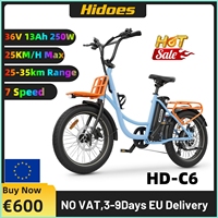 Hidoes HD-C6 Electric Bike 250W Motor 36V13AH Lithium Battery Electric Bicycle Adult City Travel 20*3.0-inch Tire E-bike