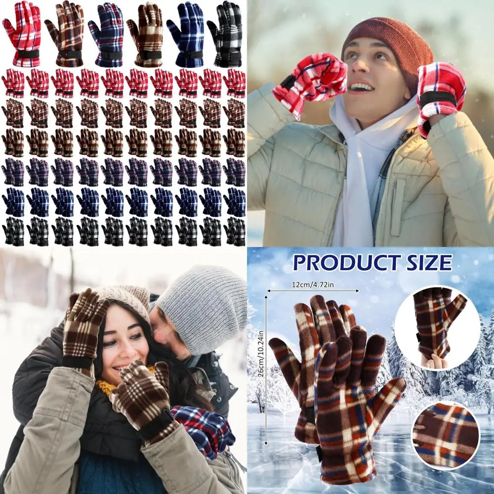 

Liitrsh Winter Warm Fleece Gloves Men Bulk Thermal Driving Soft Warm Sports Cozy Gloves for Adult Men Women Cold Weather