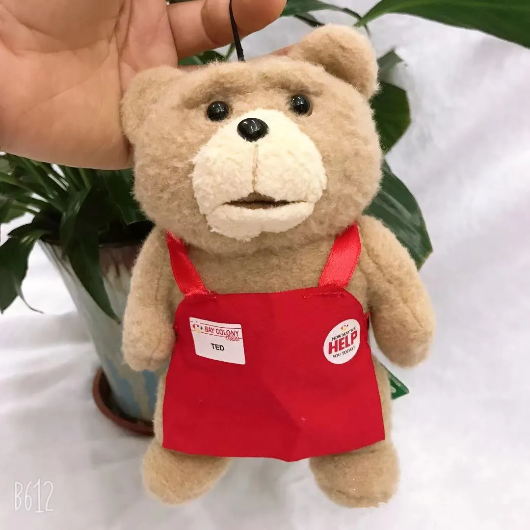 Movie Teddy Bear Ted 2 Plush Toys In Apron Soft Stuffed Animals Plush pendant 20cm A birthday present for a good friend