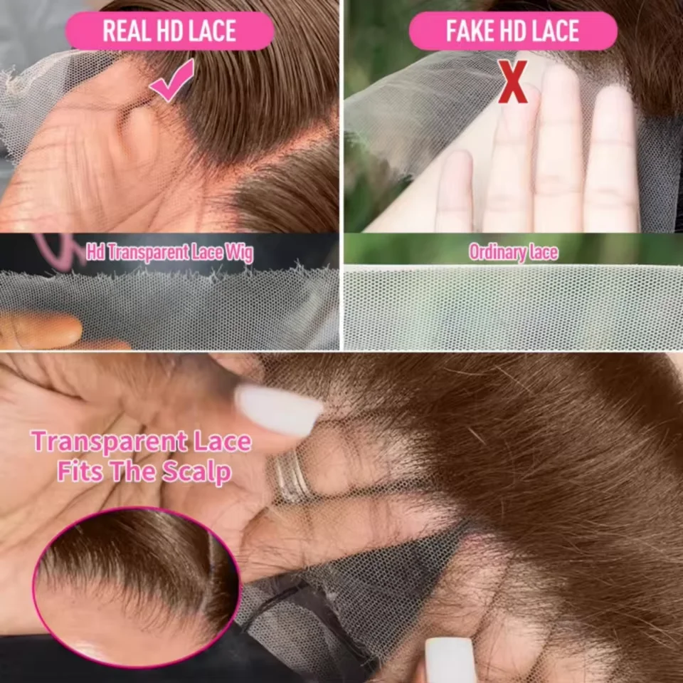 Straight Bob Wig Human Hair Color #4 Chocolate Brown HD Lace Front Wig 13x4 Lace Front Wigs Human Hair Pre Plucked 200% Density image 4