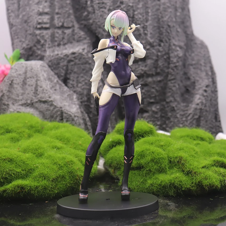 22cm Cyberpunk：Edgerunners Anime Figure #2077 Super Hacker Edge Walker Lucy Action Figure Collection Model Doll Toys