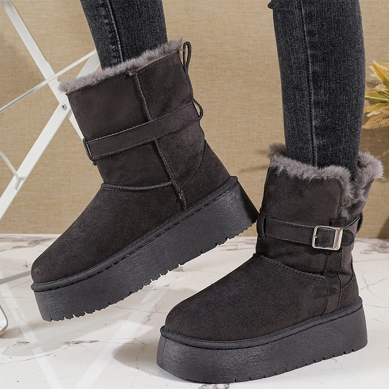 Gray Faux Suede Wom… - image