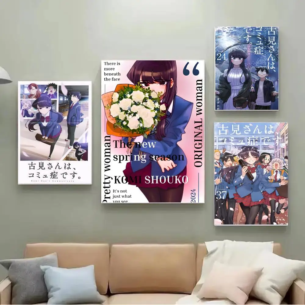 Pop-Anime Komi Can Not Communicate-K Poster Wandkunst-Poster, geeignet für Clubs, Wohnzimmer und Schlafzimmer