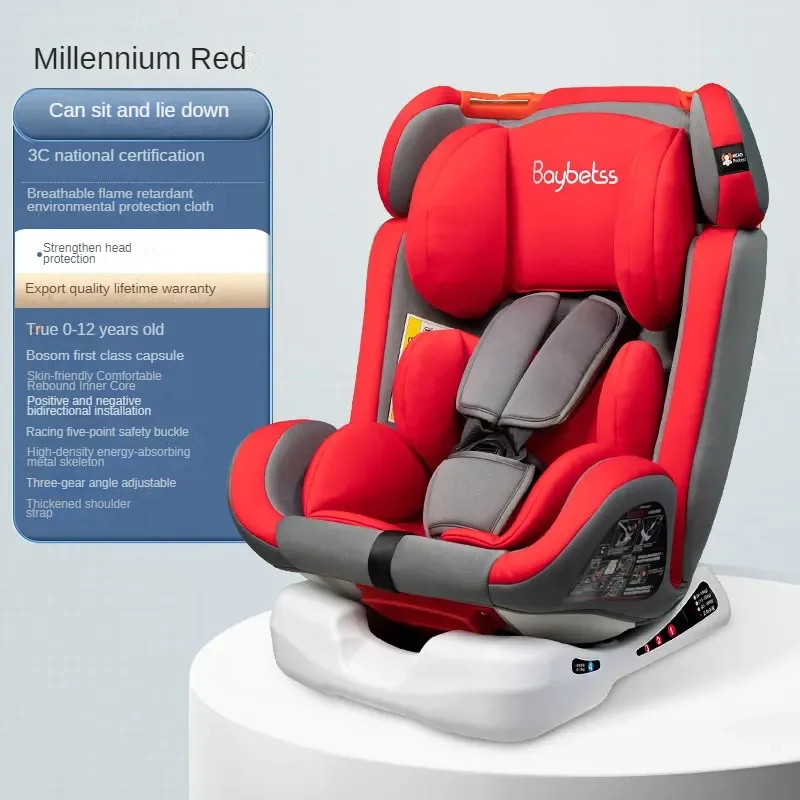 Asiento de seguridad para niños, asiento de coche simple para bebé, se puede tumbar, uso para recién nacido de 0 a 12 años