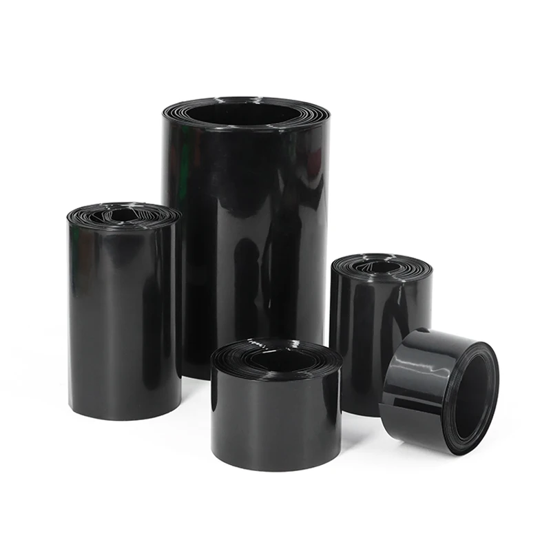 1/5m Black PVC Heat Shrink Tube Width 50mm ~ 500mm Insulated Sleeve Protection Wrap 18650/21700/26650 Lipo Battery Films Case view 6
