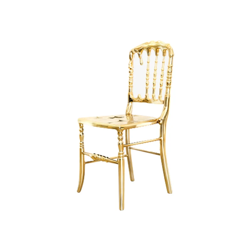 Dining chair, living room dining room pure copper chair, villa dining room single chair