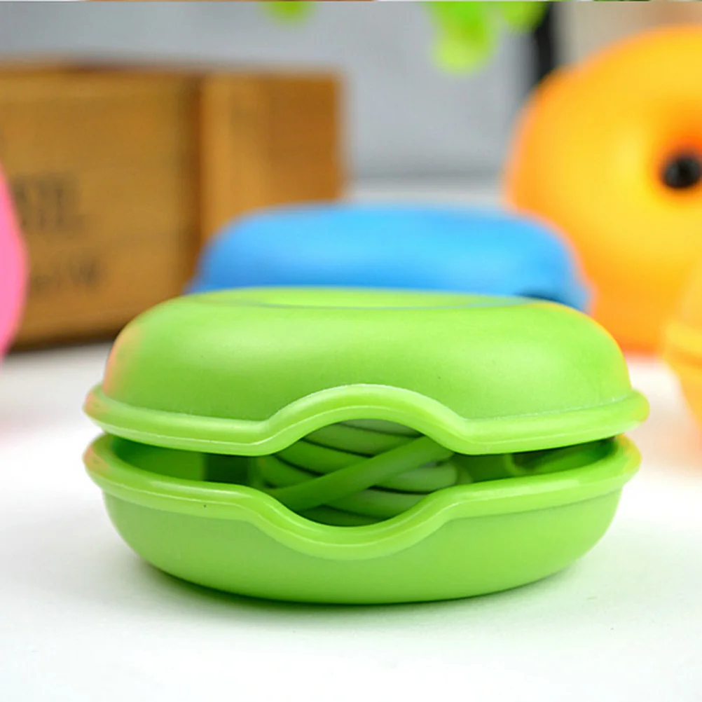 

10 Pcs Earphone Organizer Premium TPR Material Cord Winder USB Protective Case Pouch Bag Storage Travel Accessories