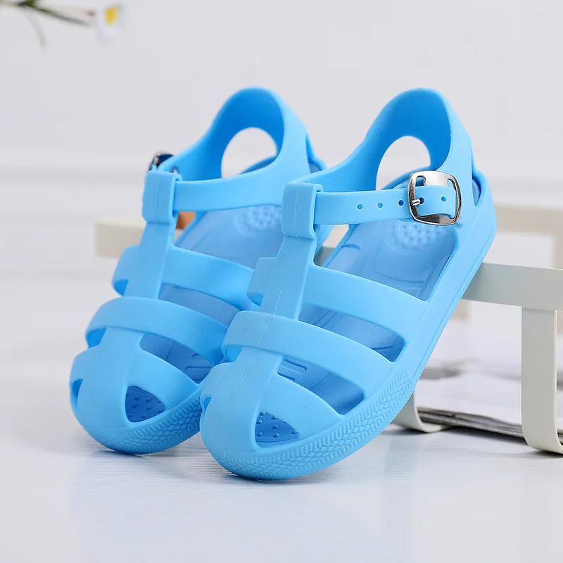 New Mini Brazil Roman Sandals Boys Girls Sandals Flox Jelly Shoes Sandals Children\'S Shoes Roman Hollow Breathable Sandals