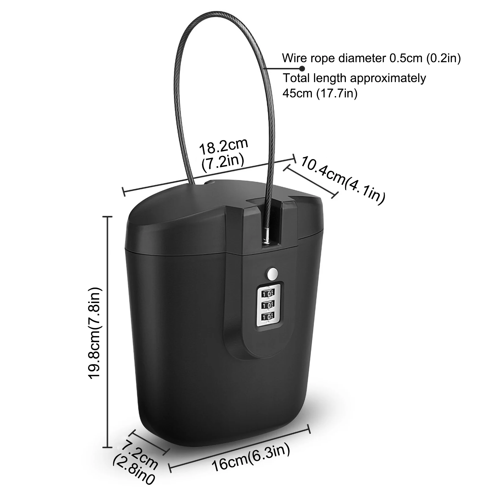 Outdoor Portable Safe Box Beach Bucket With Steel Wire Hidden Safes 3-Digit Password Lock Storage For Riding Sports Swimming