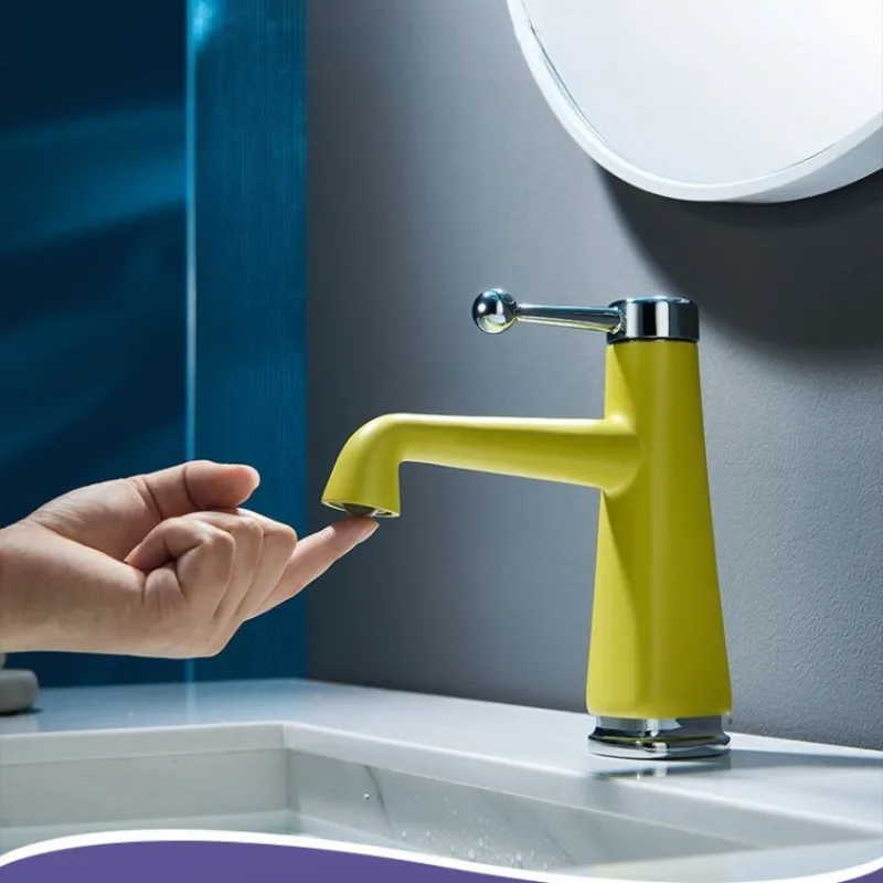 Bathroom Sink Faucet Morden Simple Household Hot Cold Water Mixer Washbasin Faucets Practical Kitchen Bathroom Accessories