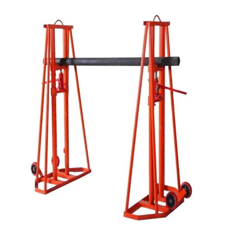 

Cable shaft bracket Electric vertical porous pay-off frame 12 tons 16 tons heavy wire tray frame