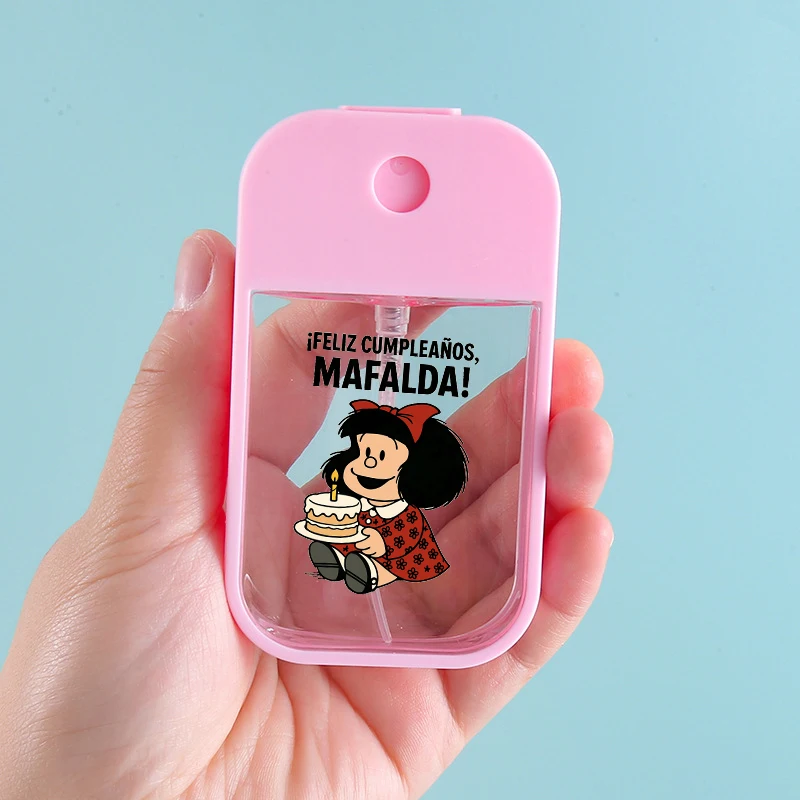 MAFALDA Portable Card Bottle Perfume White Pink Blue 45ml Water Mist Spray Bottle for Hand Sanitizer Oral Spray Sprayer Gift