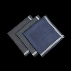 Thin sensing 3PCS pure cotton plain satin gentleman handkerchief set suit pocket towel soft gentleman43CM/16.9IN