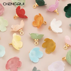 CHENGRUI MH95,20pcs/lot,jewelry accessories,handmade accessories,charms,copper metal,flower decoration,diy earring pendant