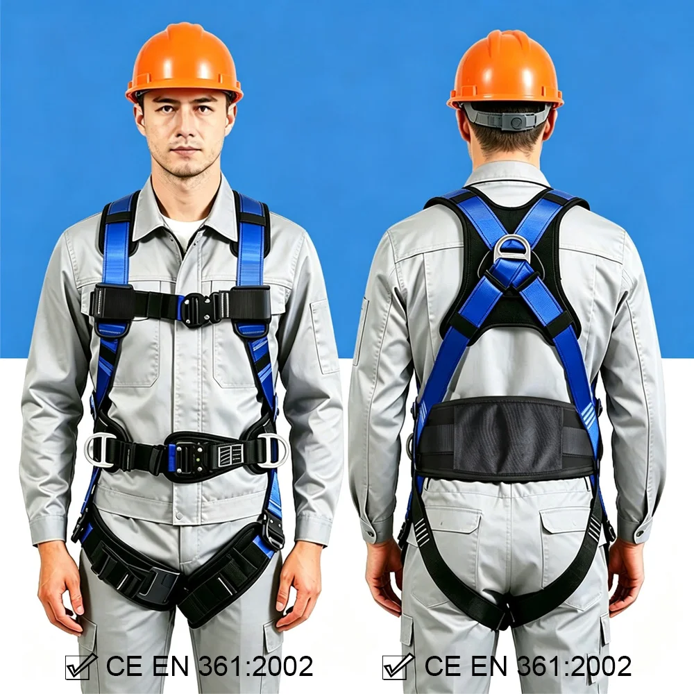 High Altitude Work Safety Harness Full Body Five-point Safety Belt Outdoor  Training Work Construction Protective Equipment