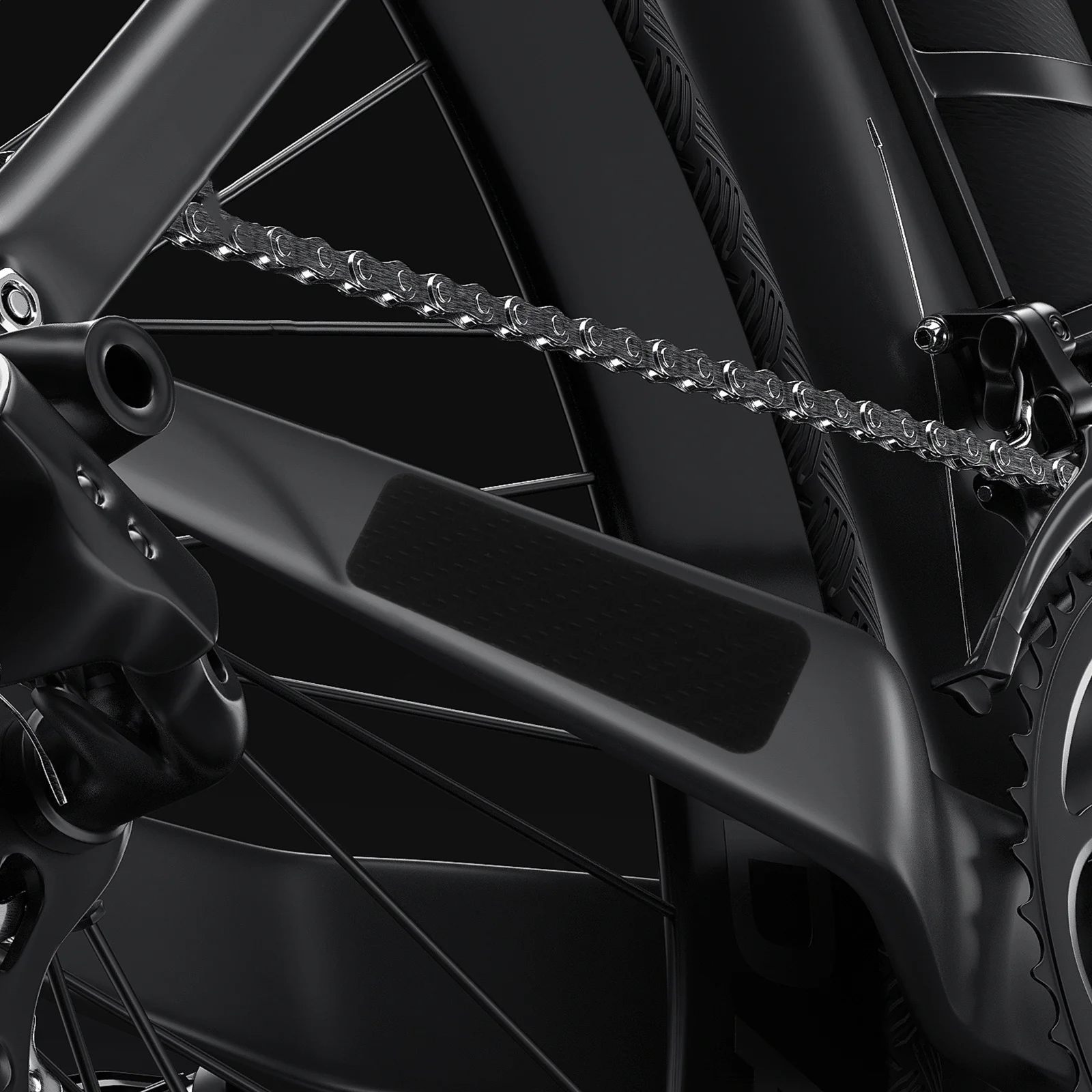 4 Sheets Bicycle Frame Protector Scratch Resistant Bike Chain Guard Black Film Mountain Bike Frame Protection Tape Cycling